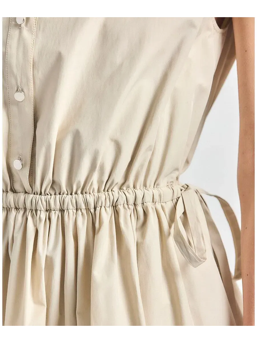 Платье-рубашка без рукавов Tristan на кулиске Derek Lam 10 Crosby — изображение 3 из 4, серый