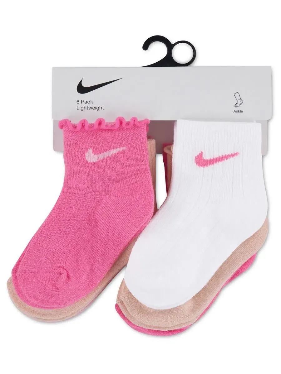 Комплект носков с рюшами 6 пар Nike — изображение 3 из 3, розовый