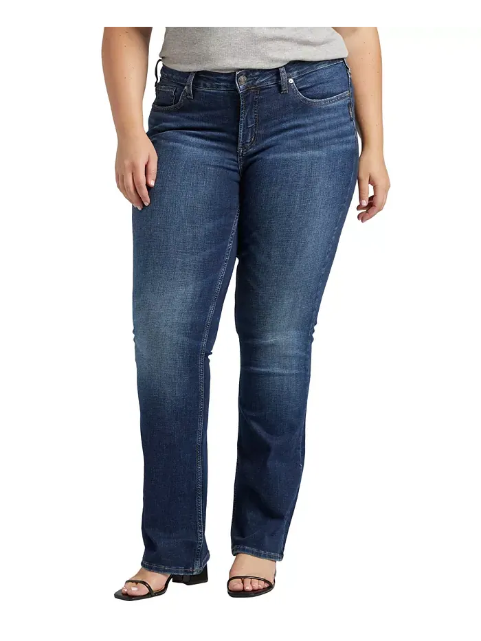 Джинсы Suki Slim Bootcut больших размеров Silver Jeans Co.