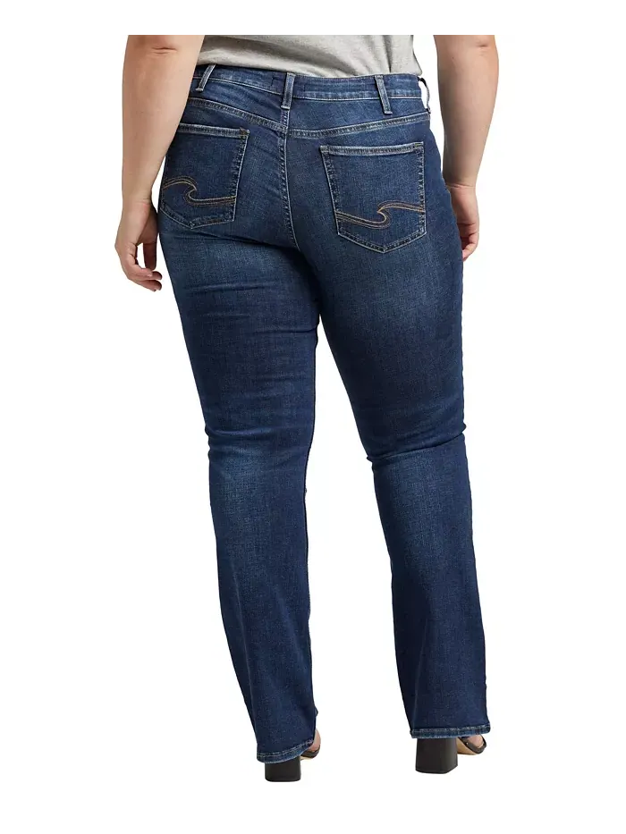 Джинсы Suki Slim Bootcut больших размеров Silver Jeans Co. — изображение 2 из 3, синий