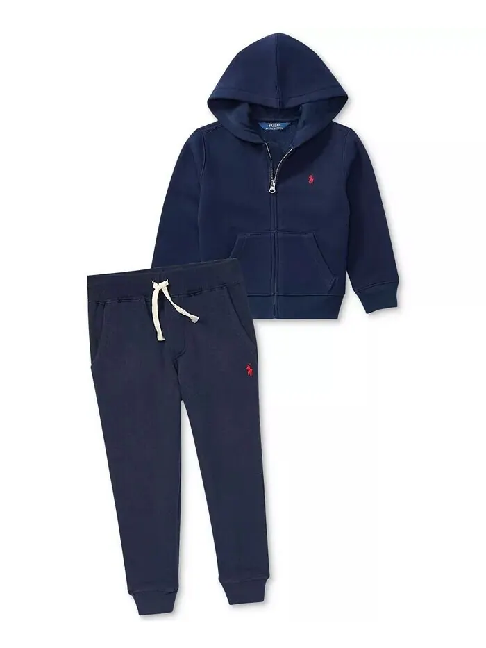Джоггеры из хлопкового флиса для малышей и маленьких мальчиков Polo Ralph Lauren — изображение 3 из 3, стриженый