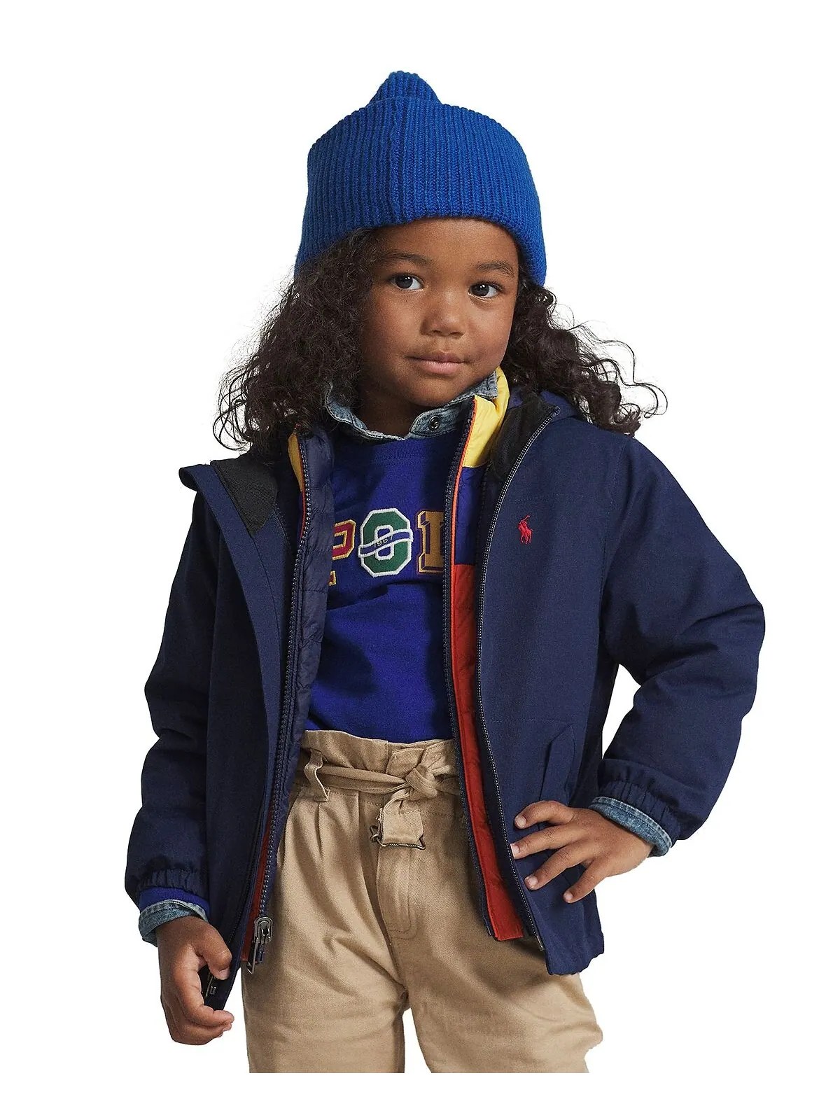 Джоггеры из хлопкового флиса для малышей и маленьких мальчиков Polo Ralph Lauren — изображение 2 из 7, темно-синий