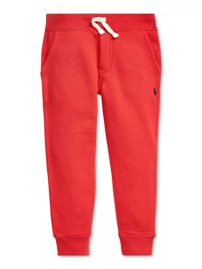 Детские и мальчиковые джоггеры из хлопкового флиса Polo Ralph Lauren — изображение 1 из 3, красный
