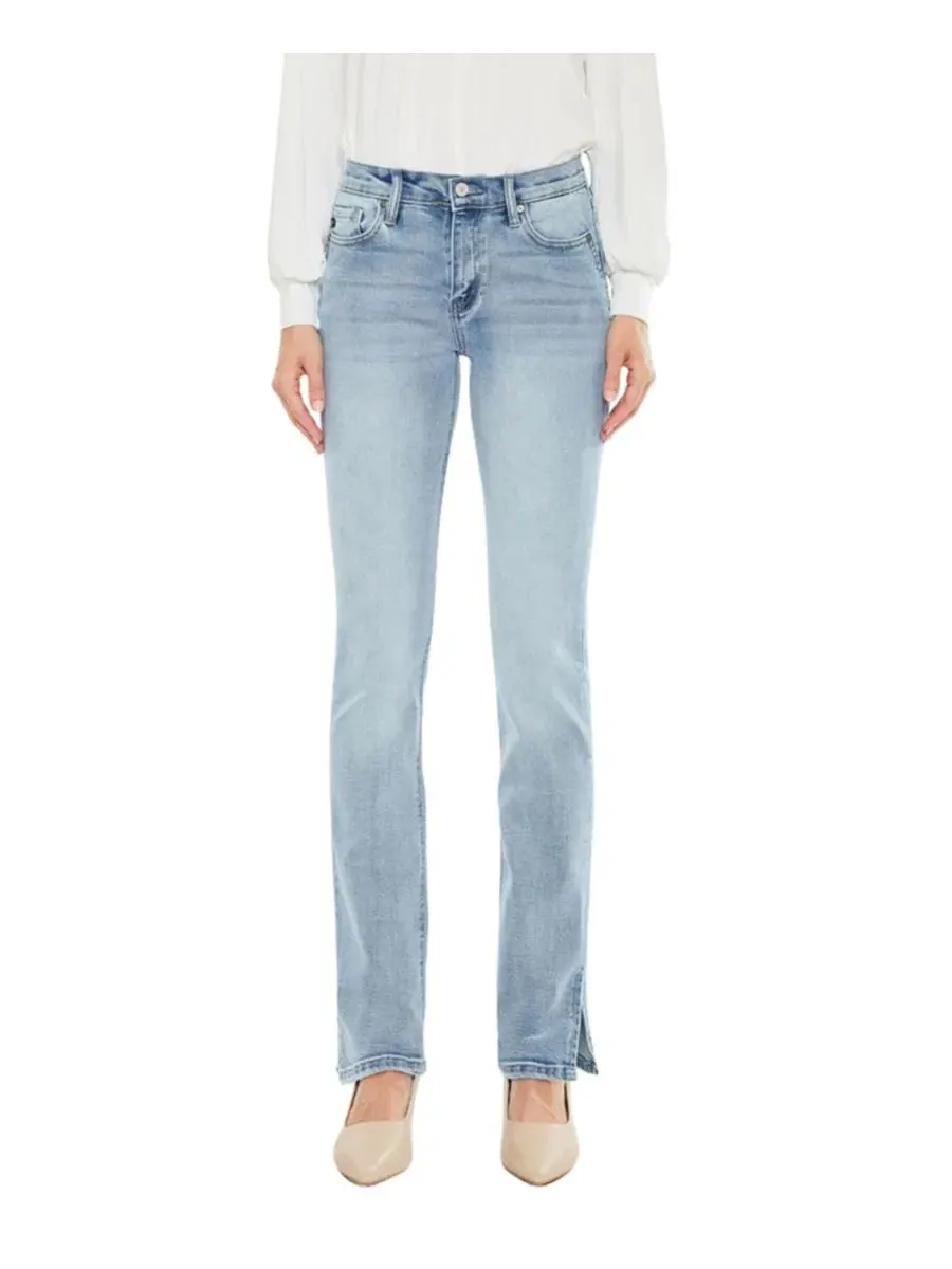 Джинсы клеш с разрезом Nadia Mid-Rise Y2K Bootcut KanCan — изображение 1 из 4, средняя отмывка