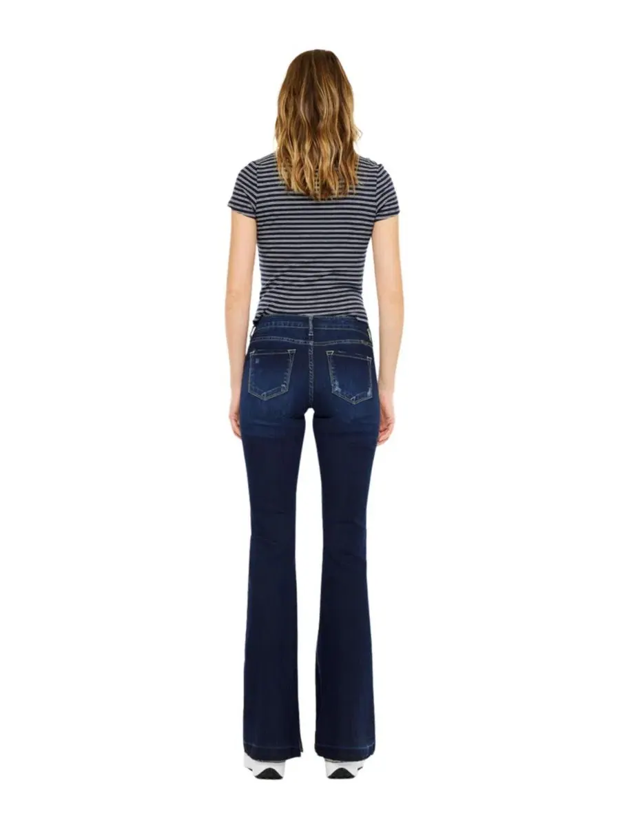 Джинсы-клеш Heidi Mid Rise Flare KanCan — изображение 2 из 7, черный