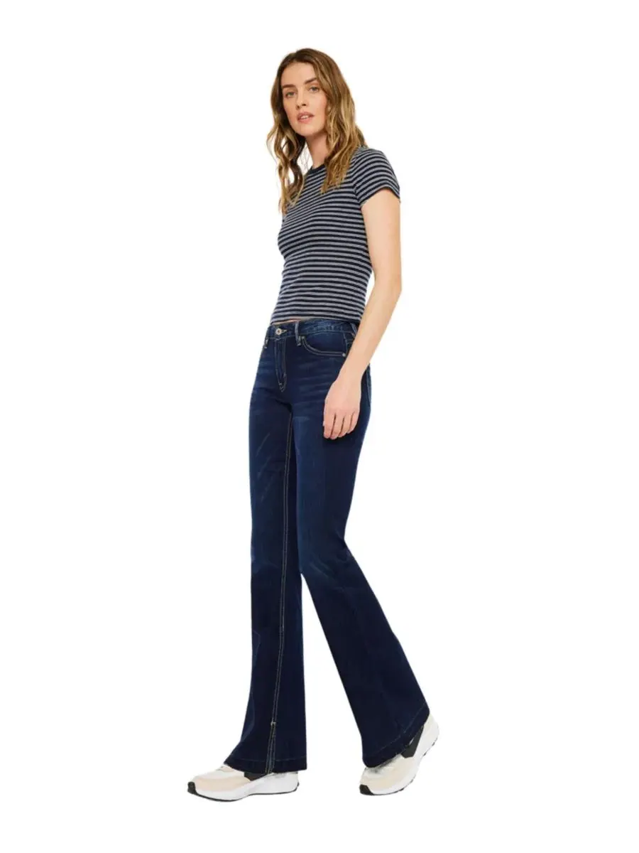 Джинсы-клеш Heidi Mid Rise Flare KanCan — изображение 6 из 7, черный