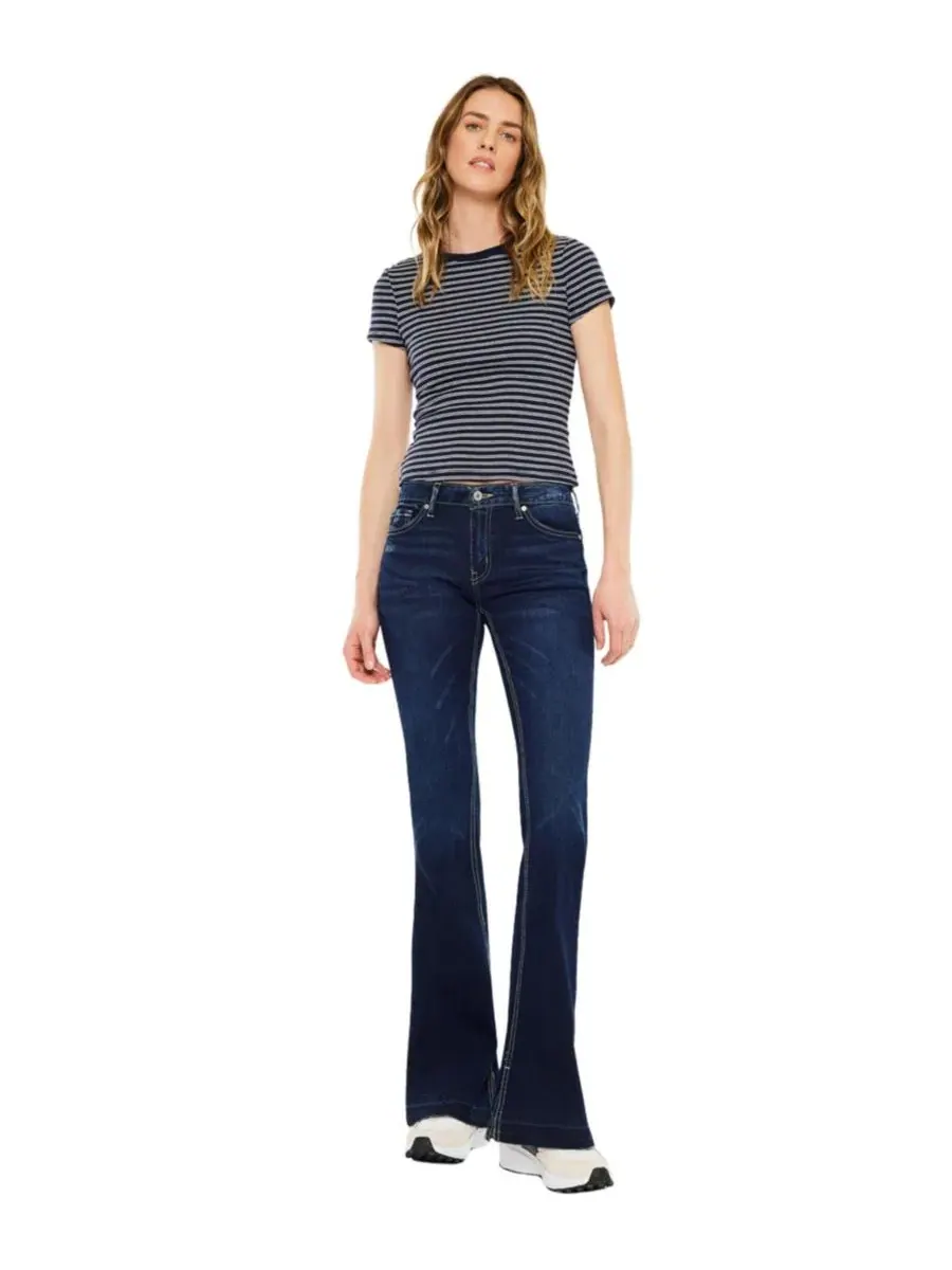 Джинсы-клеш Heidi Mid Rise Flare KanCan — изображение 7 из 7, черный