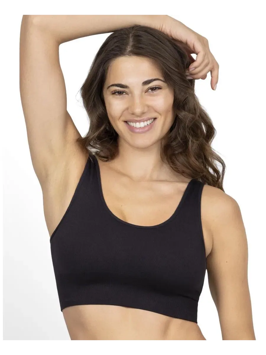 Комплект бюстгальтеров-бралетт с длинной линией 3 шт, модель 360 Stretch Seamless Comfort Longline — изображение 2 из 5