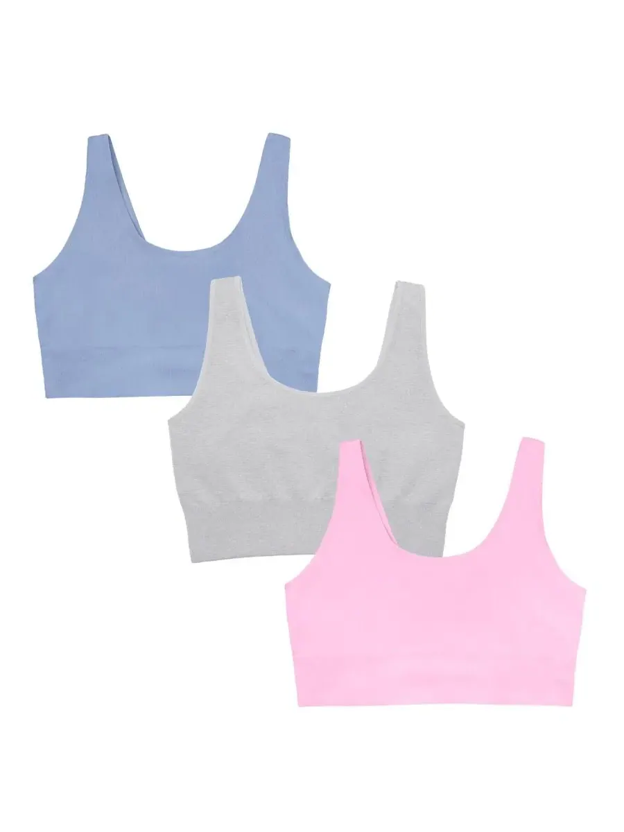 Комплект из 3 бесшовных бюстгальтеров-лонглайн 360 Stretch Seamless Comfort Longline Bralette Fruit — изображение 1 из 5