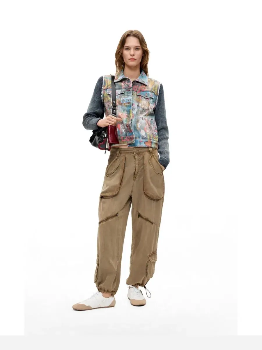 Джинсовая куртка с принтом Desigual — изображение 2 из 5, светлый синий