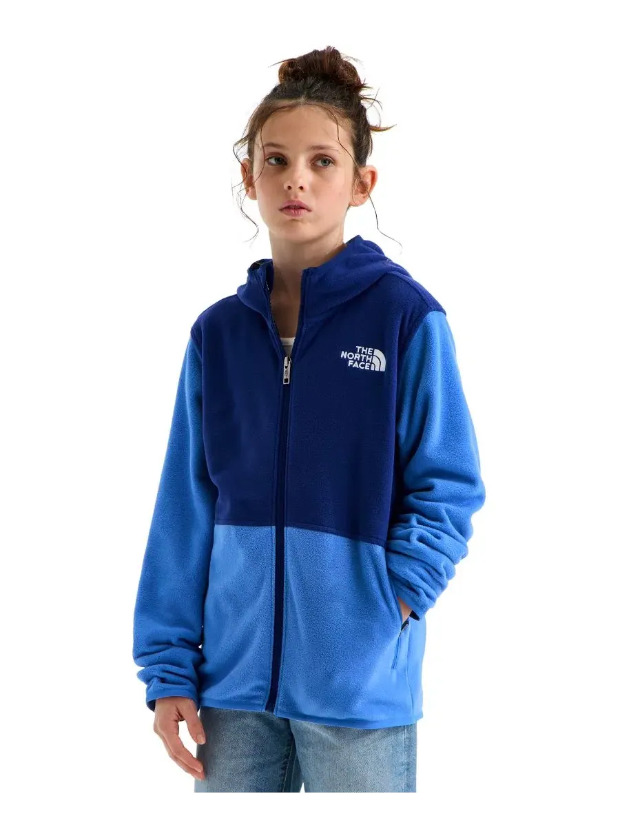 Детская куртка-худи с капюшоном и молнией Glacier The North Face — изображение 2 из 3, синий/синий