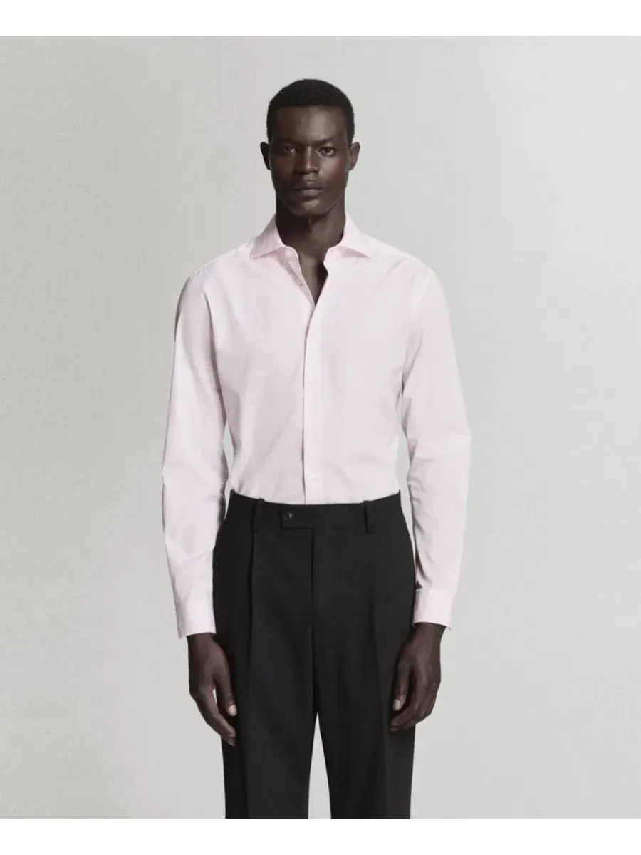 Мужская рубашка с принтом в полоску Slim Fit MANGO