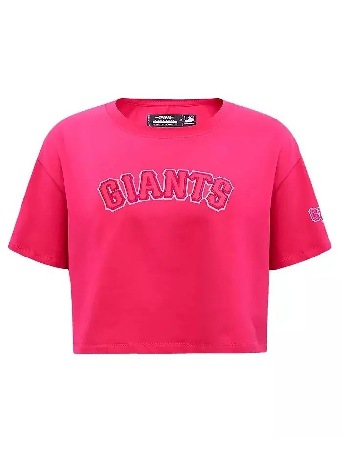 Женская розовая укороченная футболка тройного розового цвета San Francisco Giants Pro Standard — изображение 2 из 4, розовый