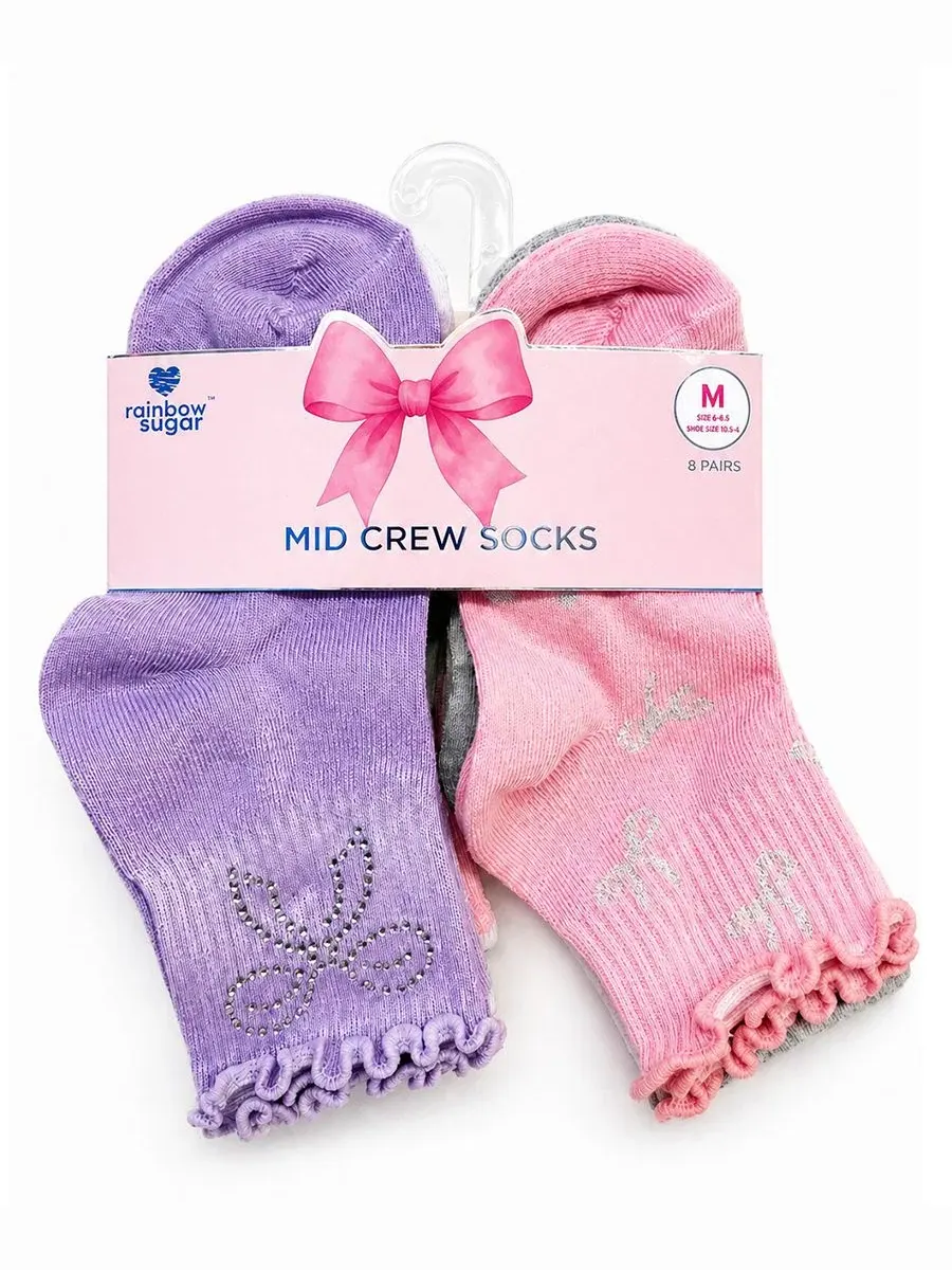 Комплект носков-гольф с блестками, модель Mid Crew Socks Rainbow Sugar — изображение 4 из 4, мульти