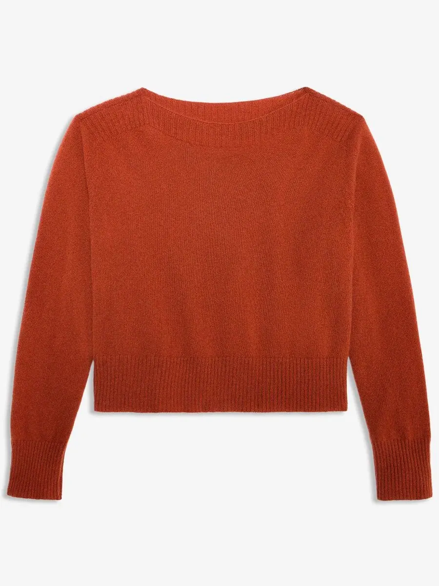 Свитер кашемировый с длинным рукавом, лодочка, модель Boatneck Charter Club, Bronze Peacan — изображение 5 из 6