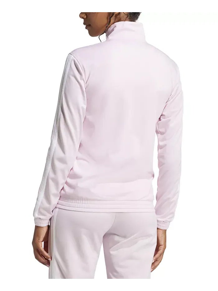 Женская трикотажная куртка Track Jacket с тремя полосками adidas — изображение 2 из 5, прозрачный розовый