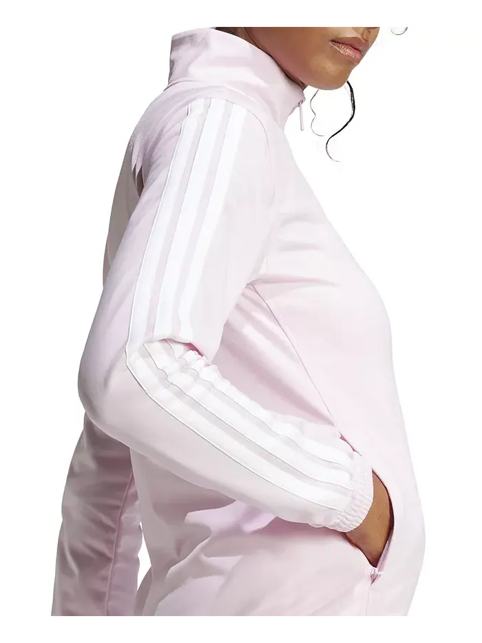 Женская трикотажная куртка Track Jacket с тремя полосками adidas — изображение 4 из 5, прозрачный розовый