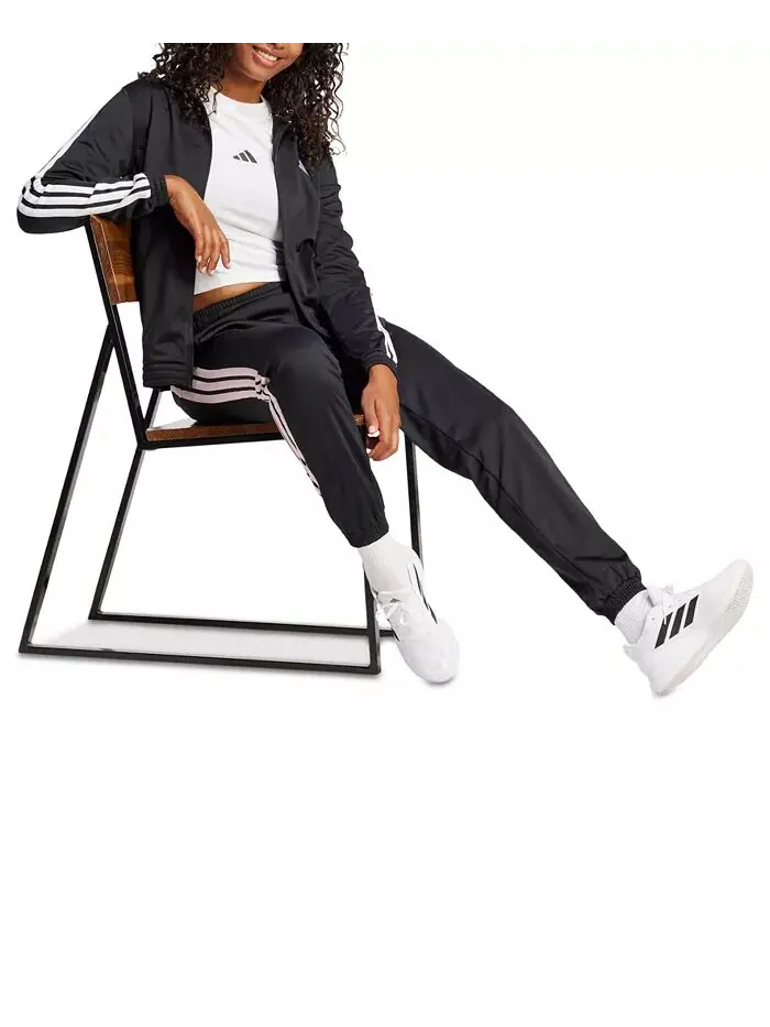 Женская трикотажная спортивная куртка с тремя полосками adidas — изображение 4 из 4, черный/белый