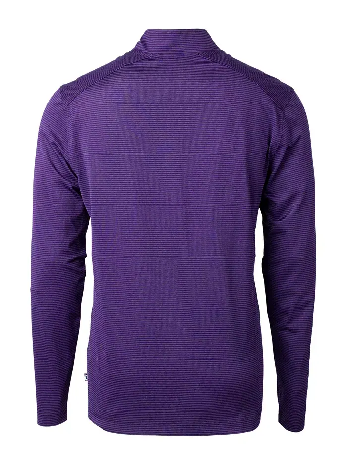 Куртка мужская Cutter Buck Virtue Eco Pique Micro Stripe Recycled с молнией до середины груди — изображение 2 из 2