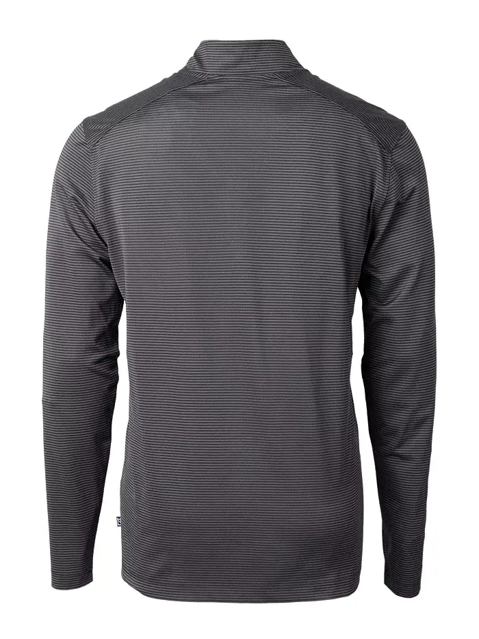 Куртка мужская Cutter Buck Virtue Eco Pique Micro Stripe Recycled с молнией до середины груди — изображение 2 из 2