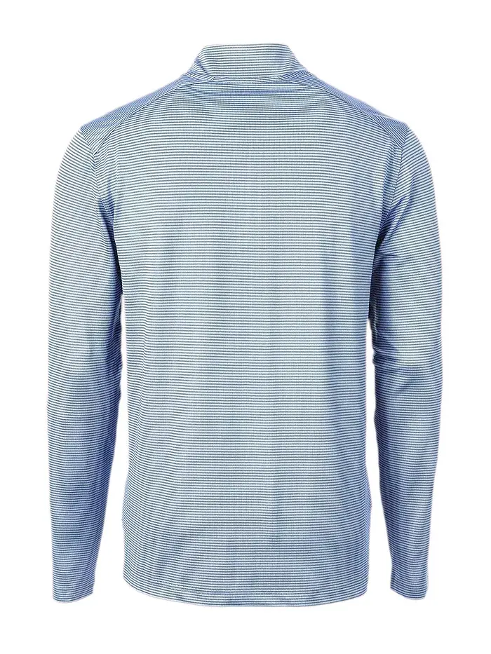 Куртка мужская Cutter Buck Virtue Eco Pique Micro Stripe Recycled с молнией до середины груди — изображение 2 из 3