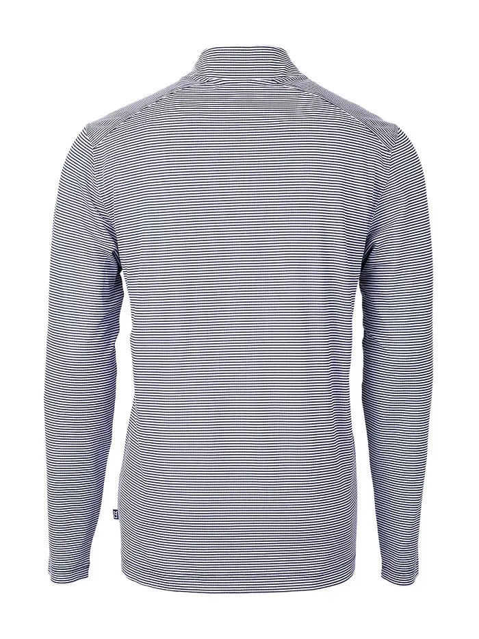 Куртка мужская Cutter Buck Virtue Eco Pique Micro Stripe Recycled с молнией до середины груди — изображение 2 из 3