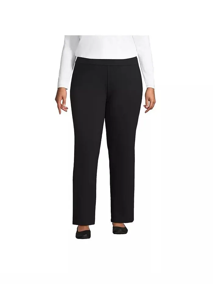 Женские брюки Starfish Plus Size со средней посадкой, прямые, с эластичной резинкой на талии Lands'