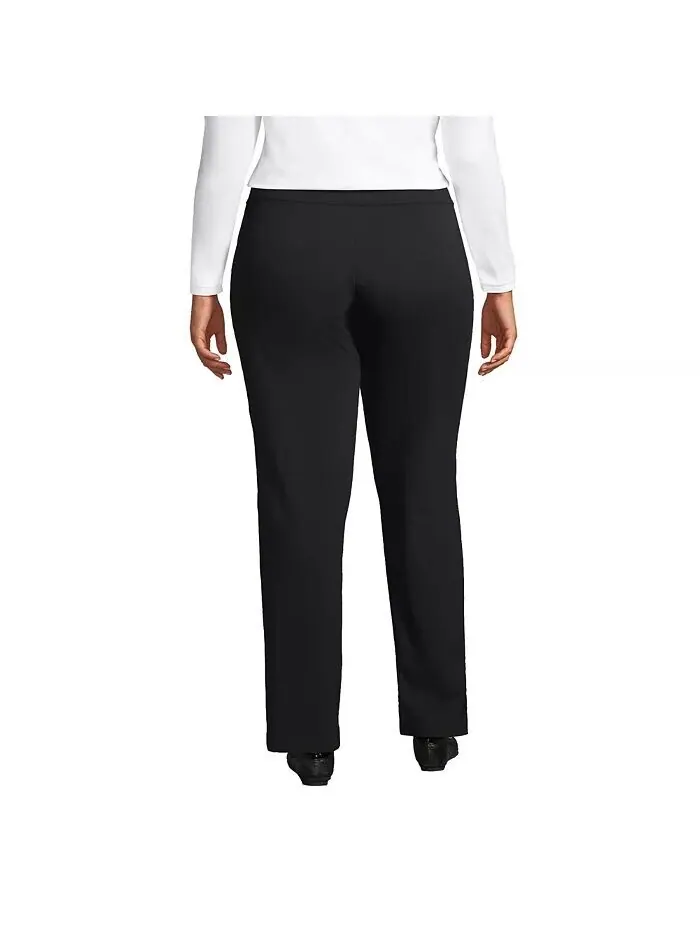 Женские брюки Starfish Plus Size со средней посадкой, прямые, с эластичной резинкой на талии Lands' — изображение 2 из 5