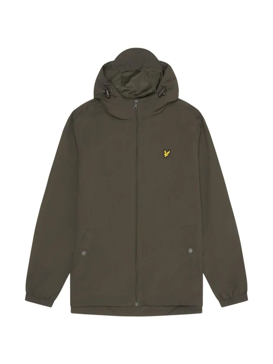 Мужская куртка с капюшоном на молнии Lyle & Scott — изображение 3 из 5, оливковый