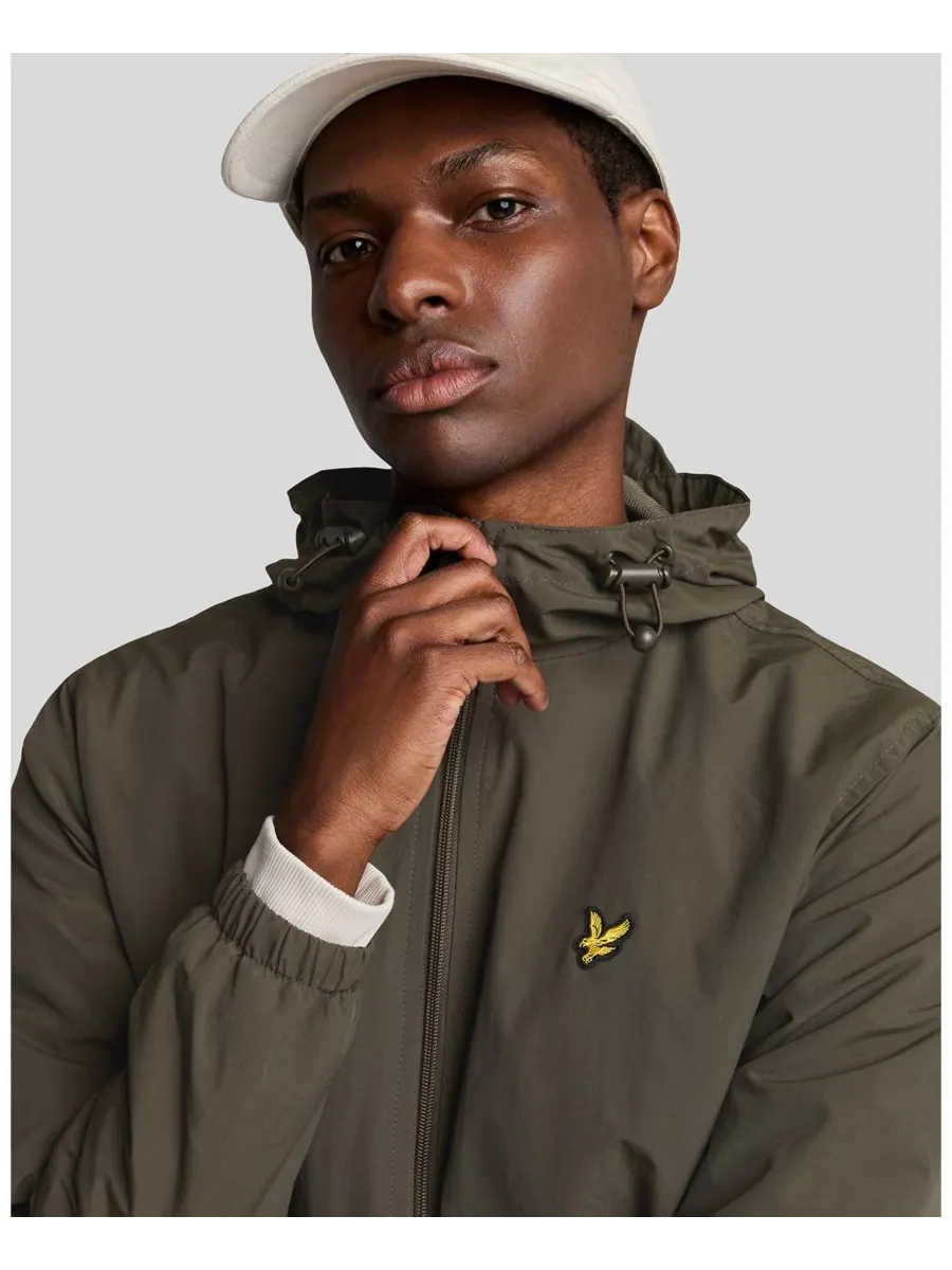 Мужская куртка с капюшоном на молнии Lyle & Scott — изображение 5 из 5, оливковый