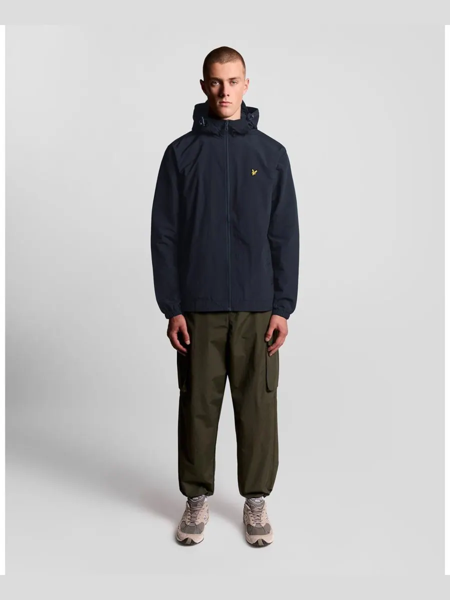 Мужская куртка с капюшоном на молнии Lyle & Scott — изображение 3 из 6, темный темно-синий
