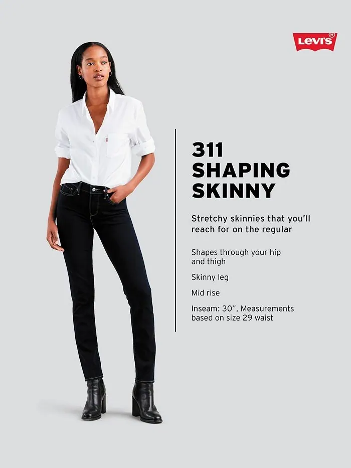 Женские джинсы Levi's 311 Mid Rise Shaping Skinny — изображение 4 из 4, виды мауи