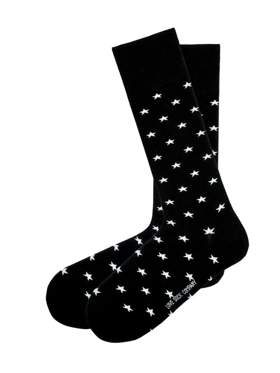 Мужские носки со звездами Love Sock Company — черный