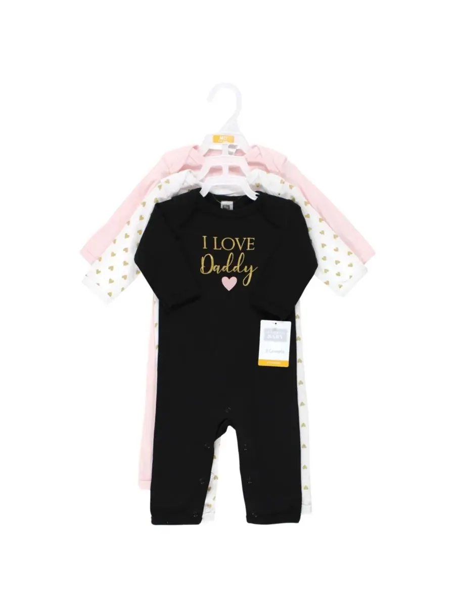 Хлопковый комбинезон для малышей Hudson Baby, Girl Daddy — изображение 2 из 5