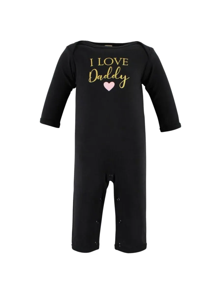 Хлопковый комбинезон для малышей Hudson Baby, Girl Daddy — изображение 3 из 5