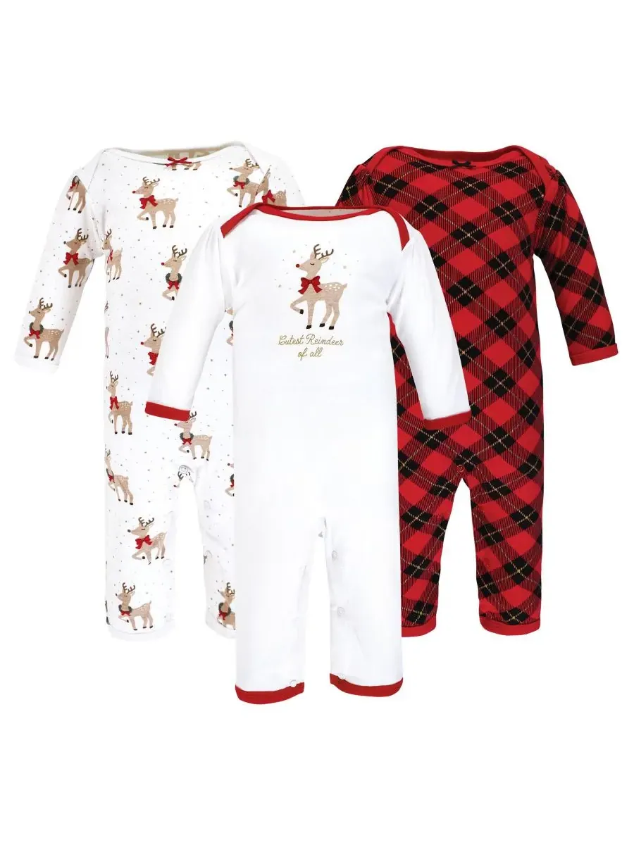 Хлопковый комбинезон для малышей Hudson Baby, Fancy Rudolph