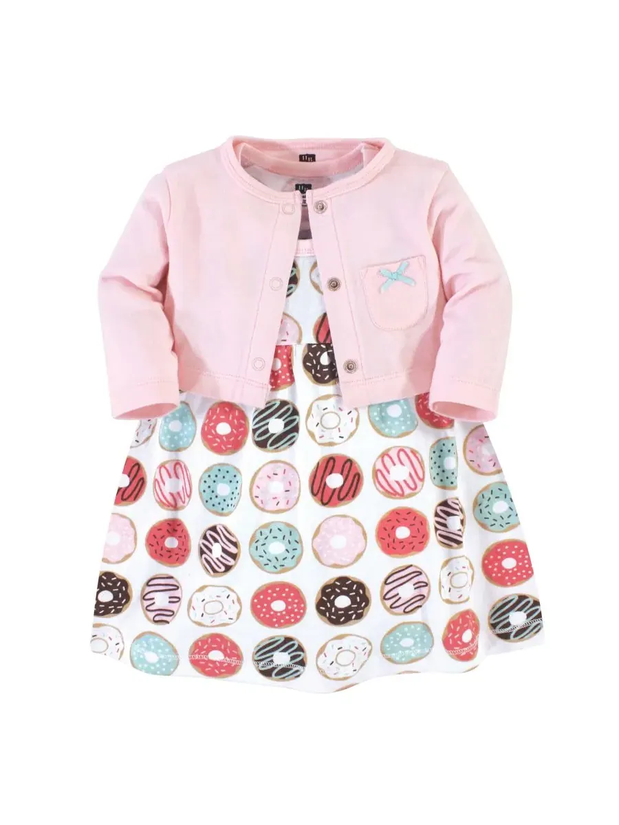 Коллекция хлопковых платьев и свитеров для девочек Hudson Baby, Donuts