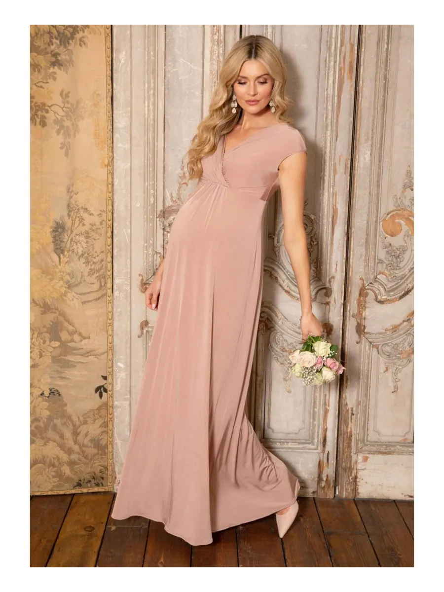 Платье макси для беременных Франческа Tiffany Rose Maternity — изображение 7 из 8, пудровый розовый