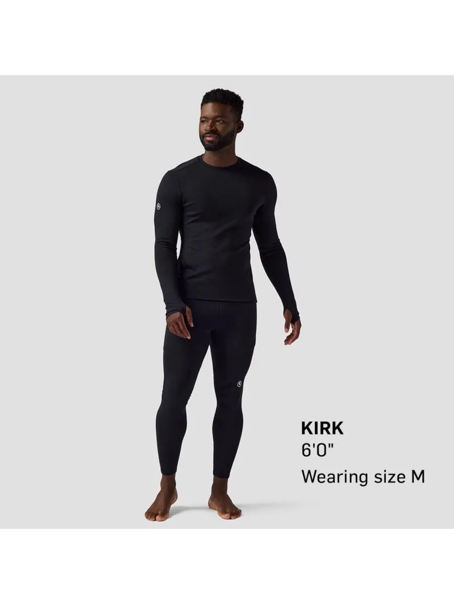 Мужская термофутболка Cedars RWS Merino Mid-Wt Baselayer Crew Top средней плотности Backcountry — изображение 3 из 5, черный