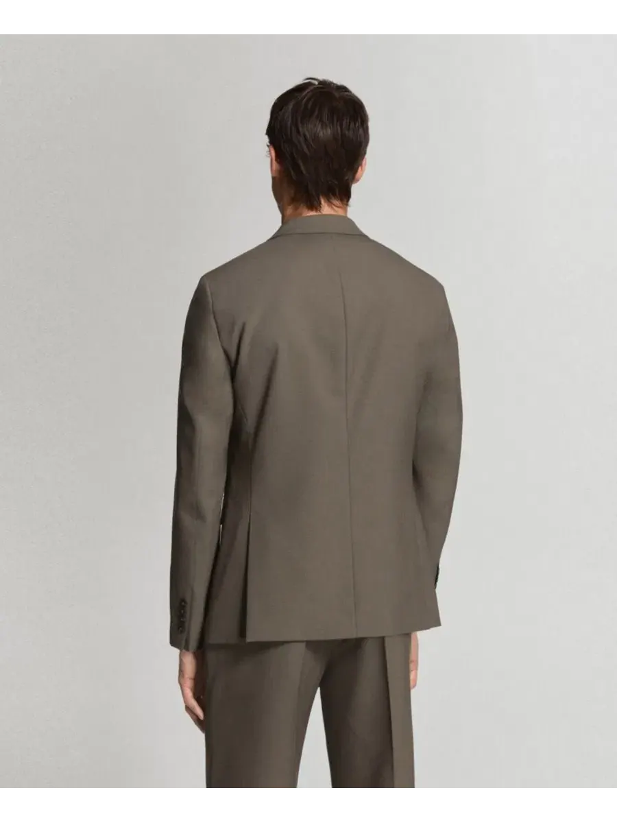 Пиджак Turin Wool Suit из шерсти MANGO — изображение 2 из 5, коричневый