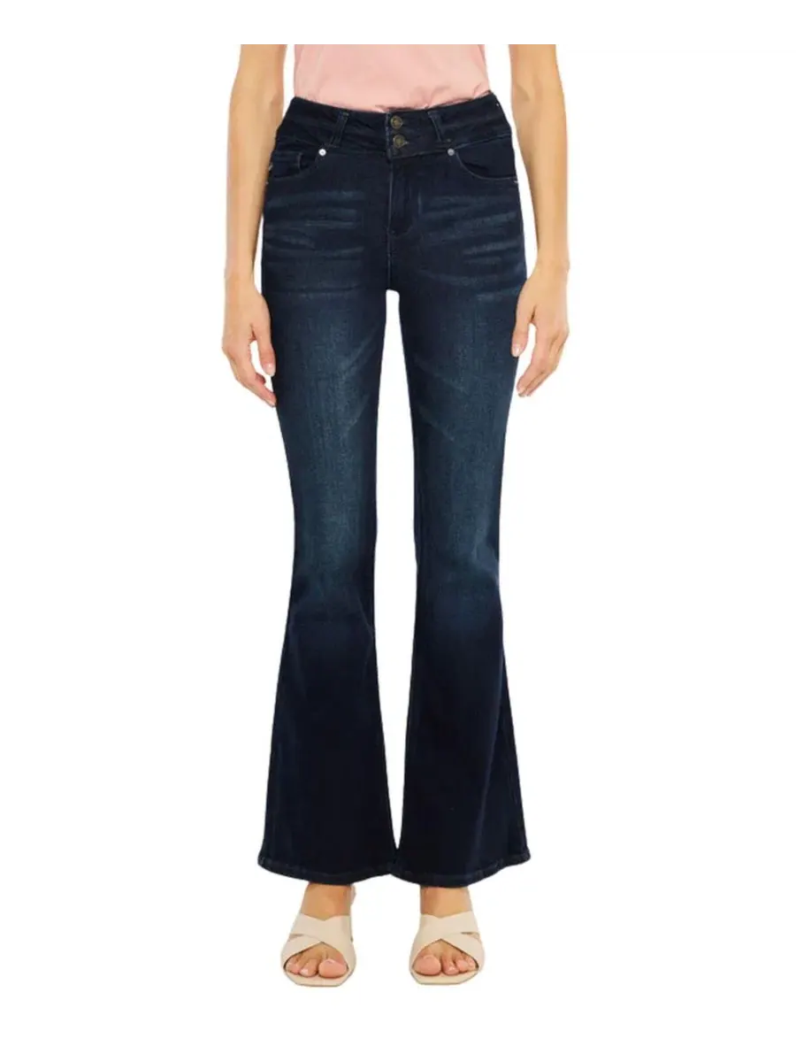 Джинсы-клеш с высокой посадкой Vida High Rise Flare Jeans KanCan