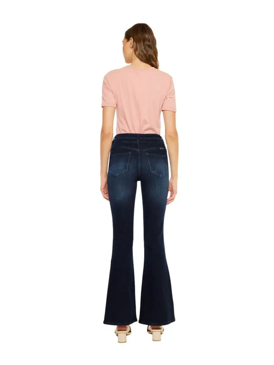 Джинсы-клеш с высокой посадкой Vida High Rise Flare Jeans KanCan — изображение 2 из 7, черный