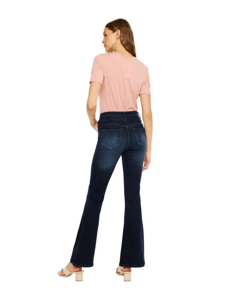Джинсы-клеш с высокой посадкой Vida High Rise Flare Jeans KanCan — изображение 5 из 7, черный