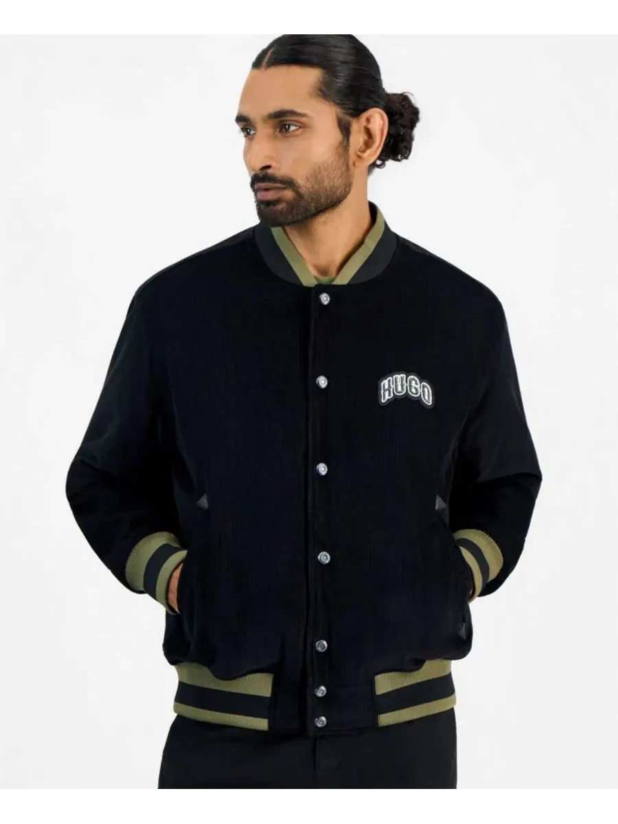 Бомбер из вельвета Berono Varsity Corduroy Hugo Boss