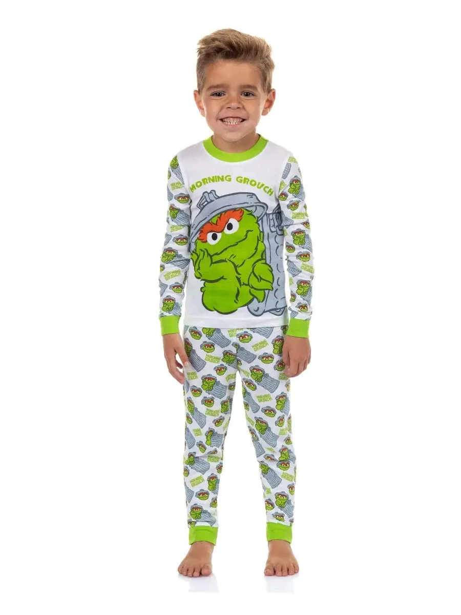 Пижамный комплект с длинным рукавом Oscar the Grouch Sesame Street