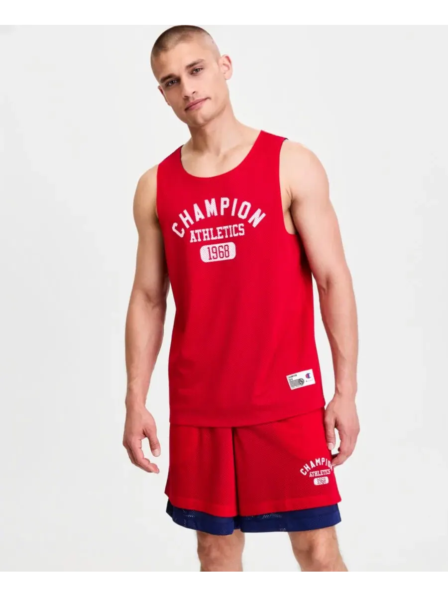 Мужская футболка-безрукавка Gridiron Reversible с принтом Champion