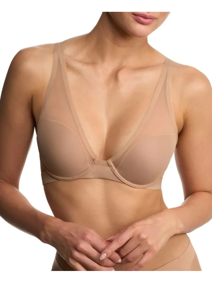 Бюстгальтер-футболка True Zen Plunge T-Shirt Bra Natori — изображение 4 из 9, пергаментный