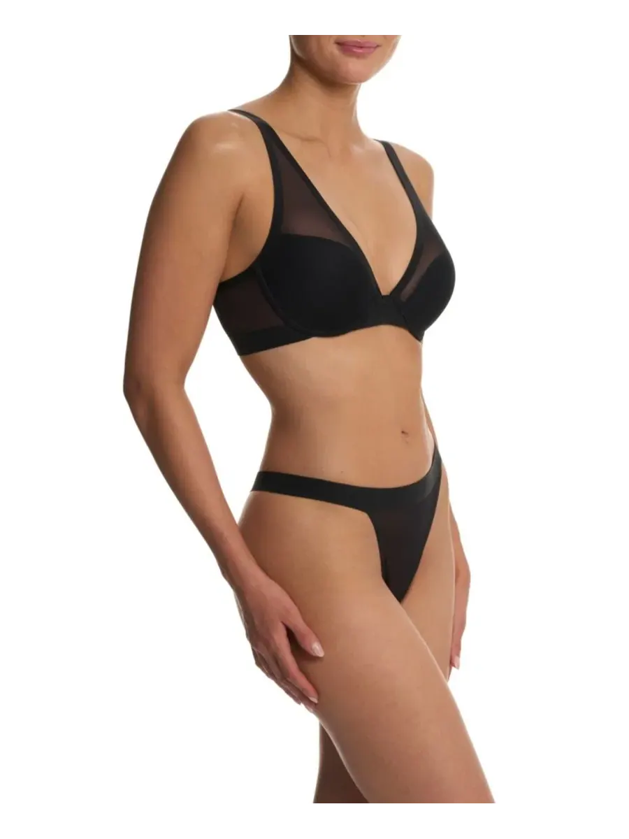 Бюстгальтер-безрукавка True Zen Plunge T-Shirt Bra Natori — изображение 3 из 11, черный
