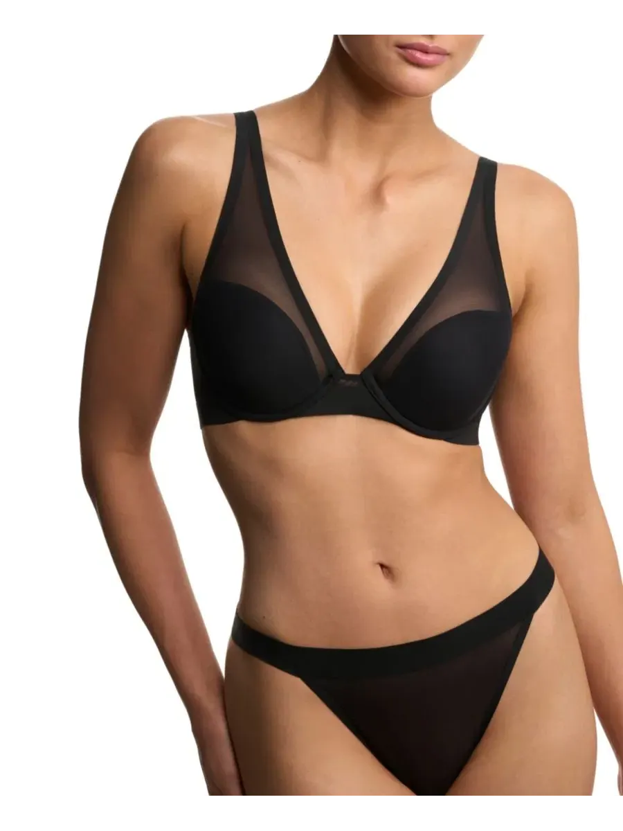 Бюстгальтер-безрукавка True Zen Plunge T-Shirt Bra Natori — изображение 4 из 11, черный