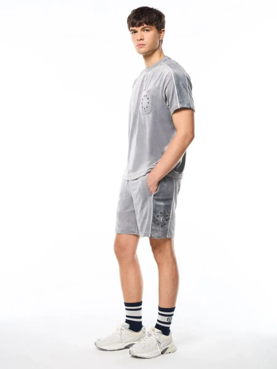Футболка с нагрудным карманом Cresta Velour Pocket Sergio Tacchini — изображение 3 из 5, серый